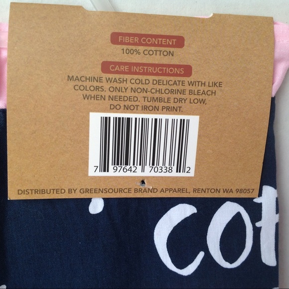 Pantry Apron Coffee Right Meow NWT Blue Pink NWT - Picture 13 of 16